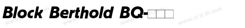Block Berthold BQ字体转换